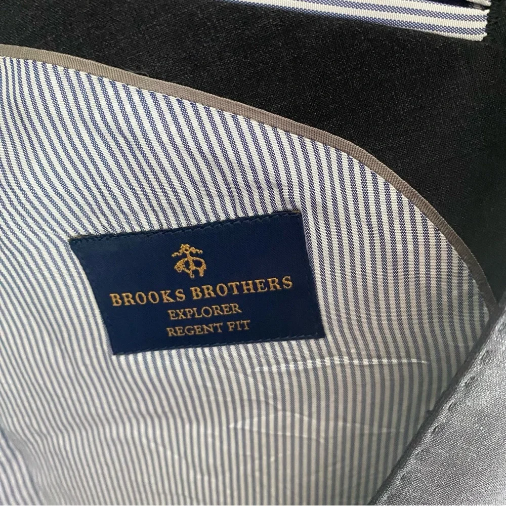43R Brooks Brothers Explorer Regent Fit Black Mens Sport Coat‎ Blazer